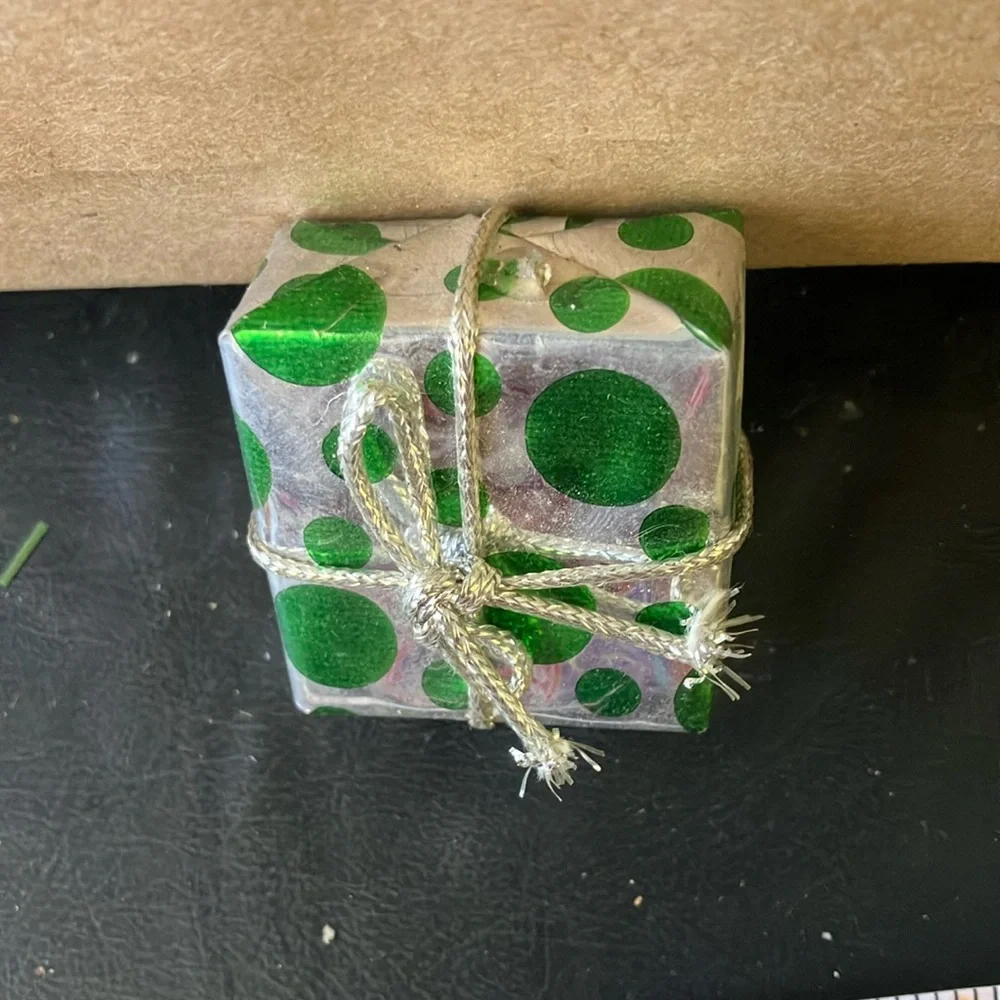 Gift box holiday ornament